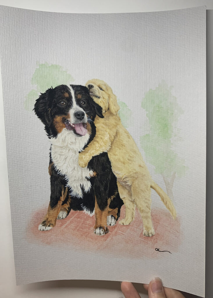 dogs puppy hug